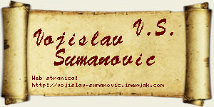 Vojislav Šumanović vizit kartica